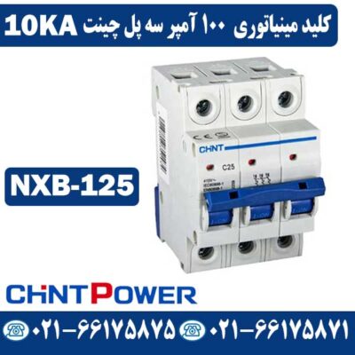 کلید مینیاتوری 100 آمپر سه پل چینت NXB