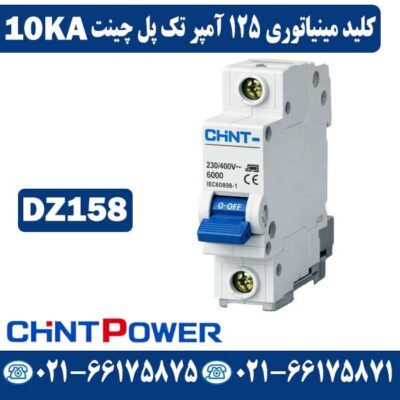 کلید مینیاتوری تک پل 125 آمپر چینت